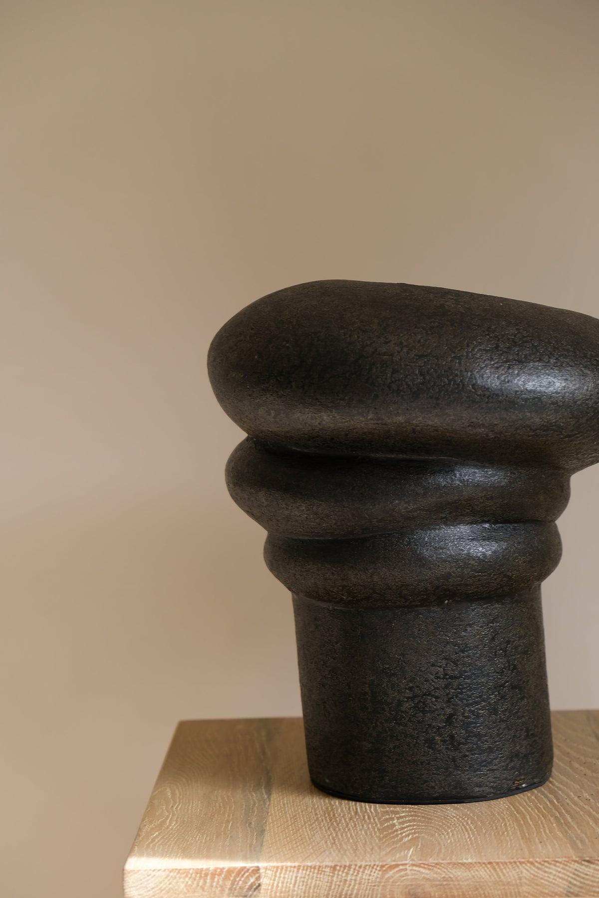 Java Handcrafted Black Terracotta Vessel