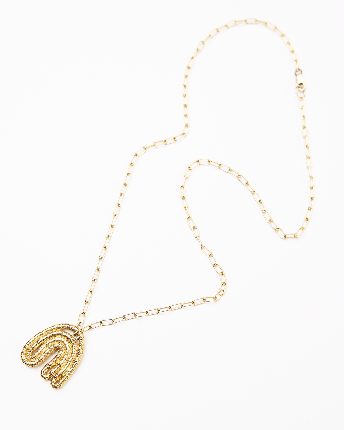 14K Gold Plate Leaf Pendant