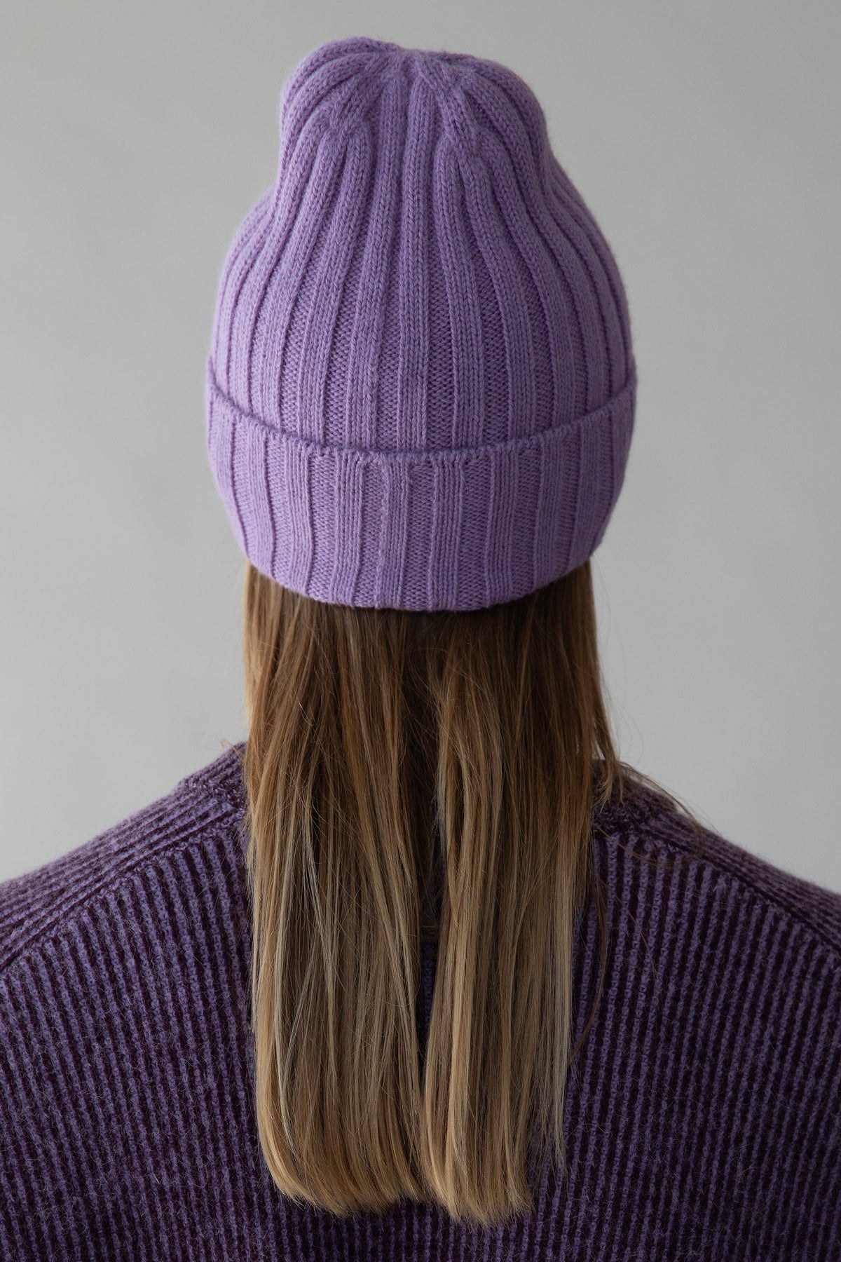 Ribbed Baby Alpaca Beanie | Iris