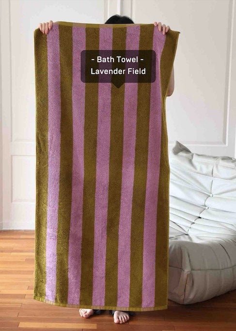Retro Stripe Organic Cotton Bath Towel