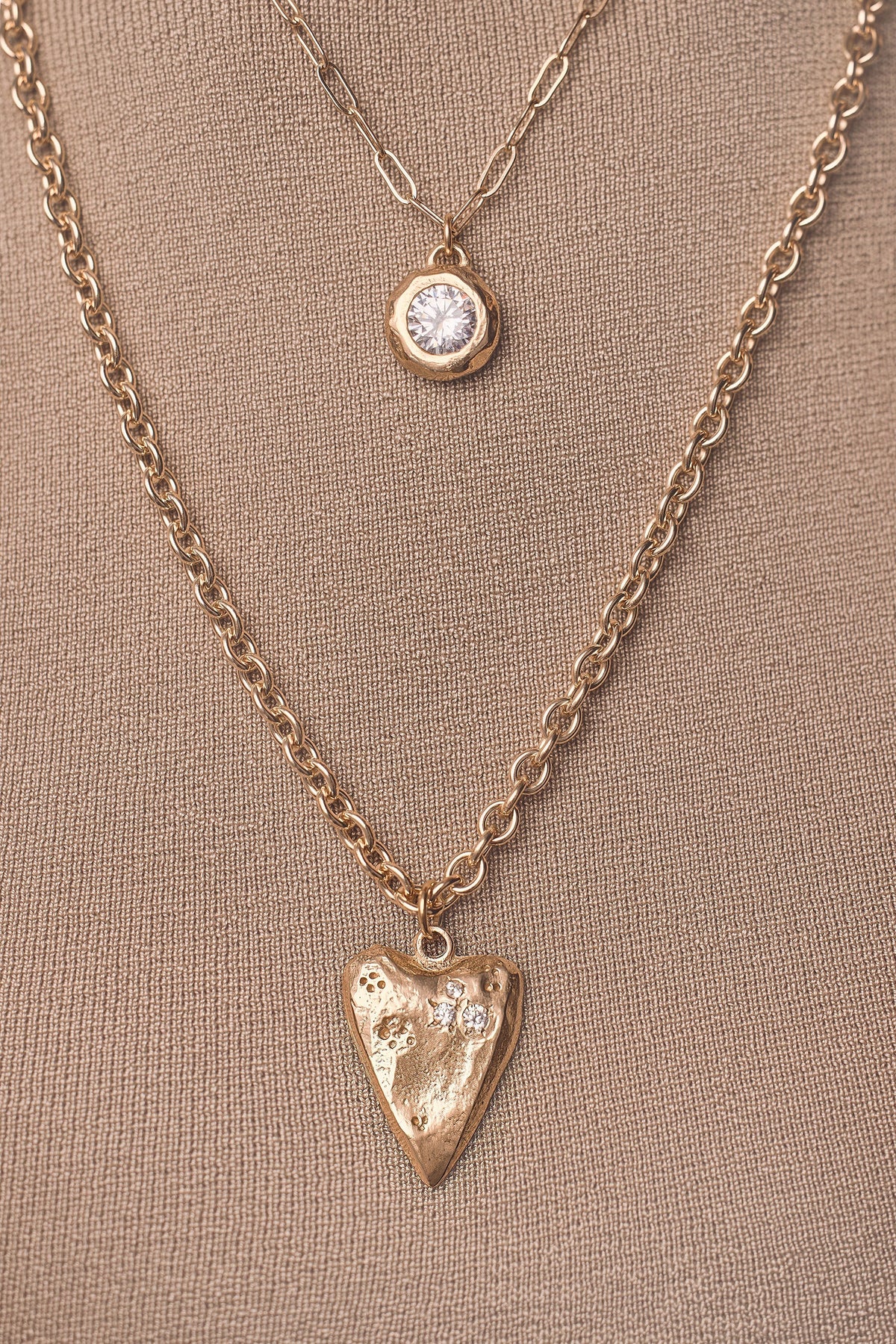 My Love Bronze Heart Pendant Necklace