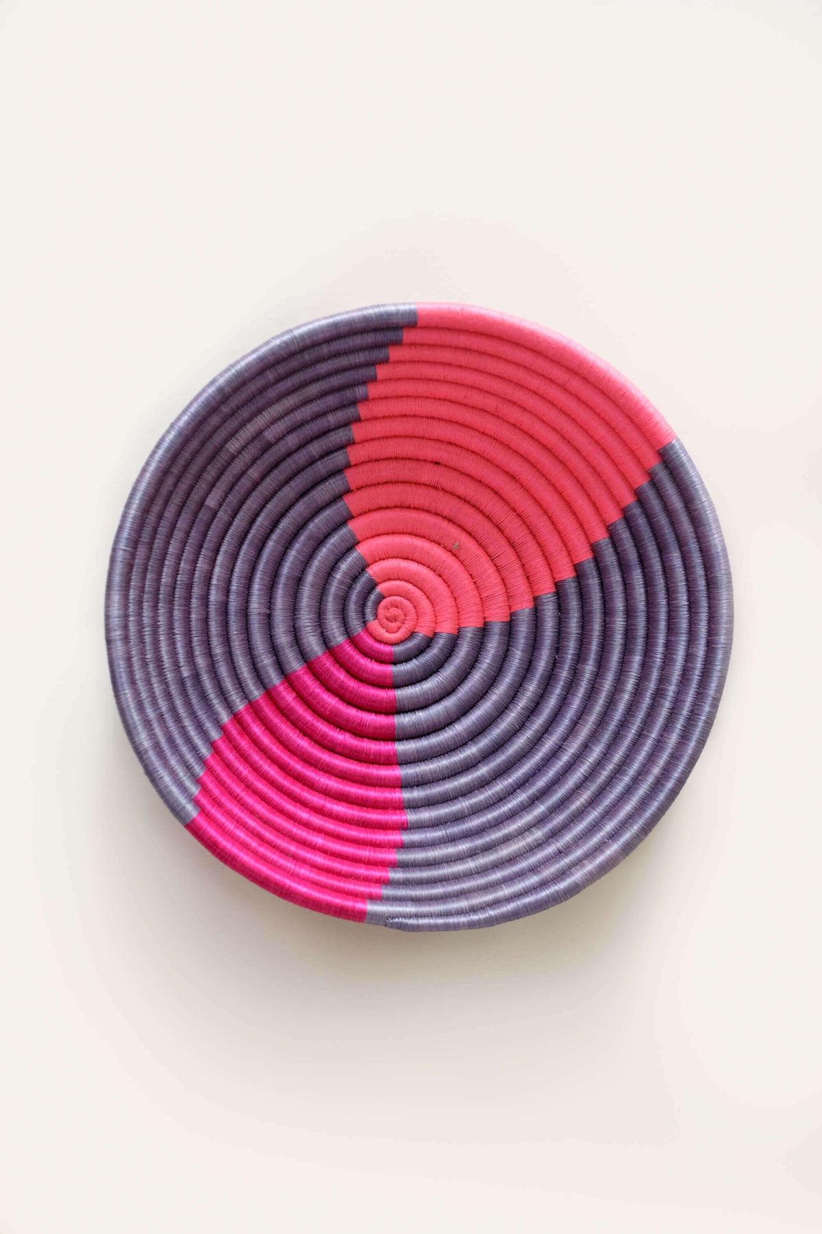 Twist Plateau Pink Handwoven Basket