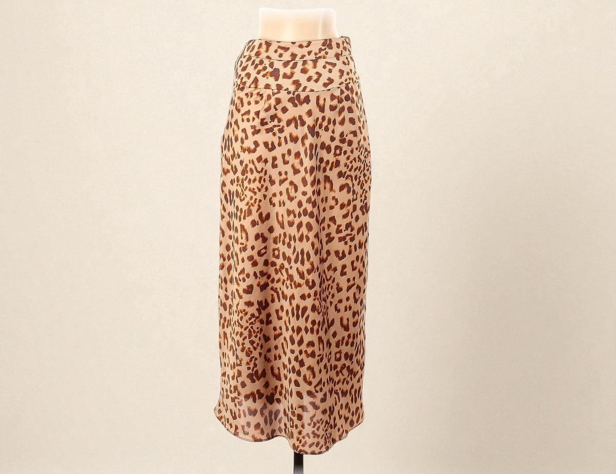 Animal Print Slip Skirt (Size 2) image 1