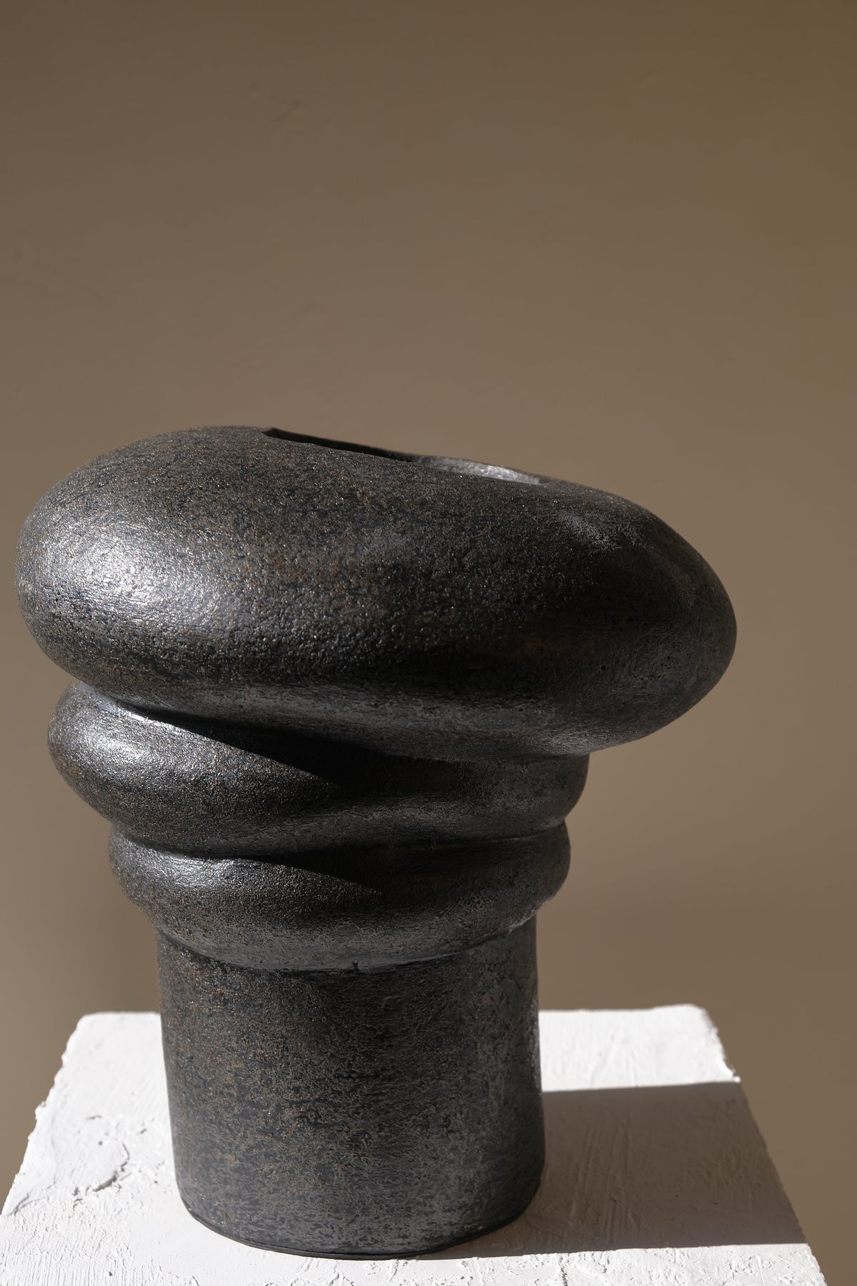 Java Handcrafted Black Terracotta Vessel