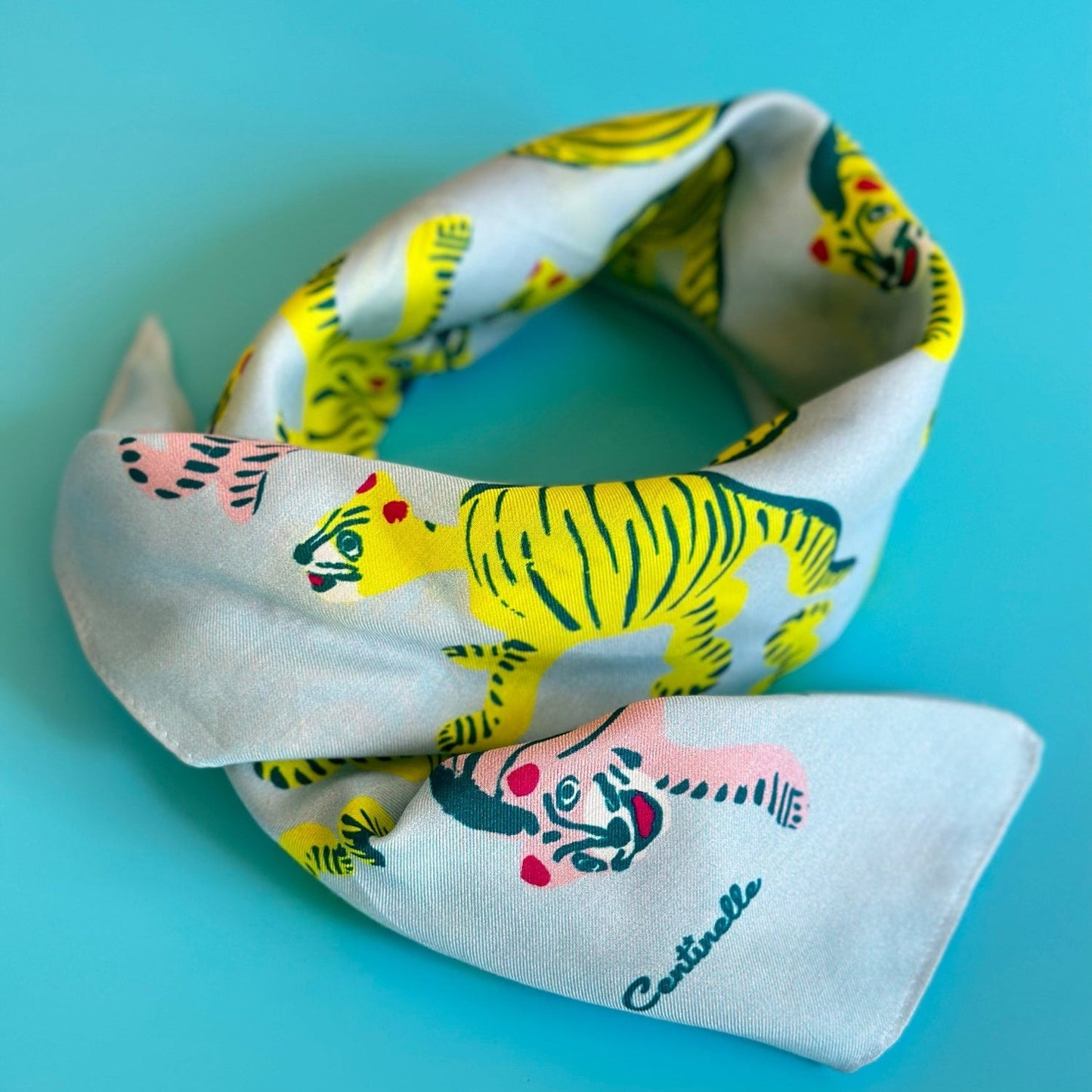 Nodding Tigers Cotton Silk Bandana