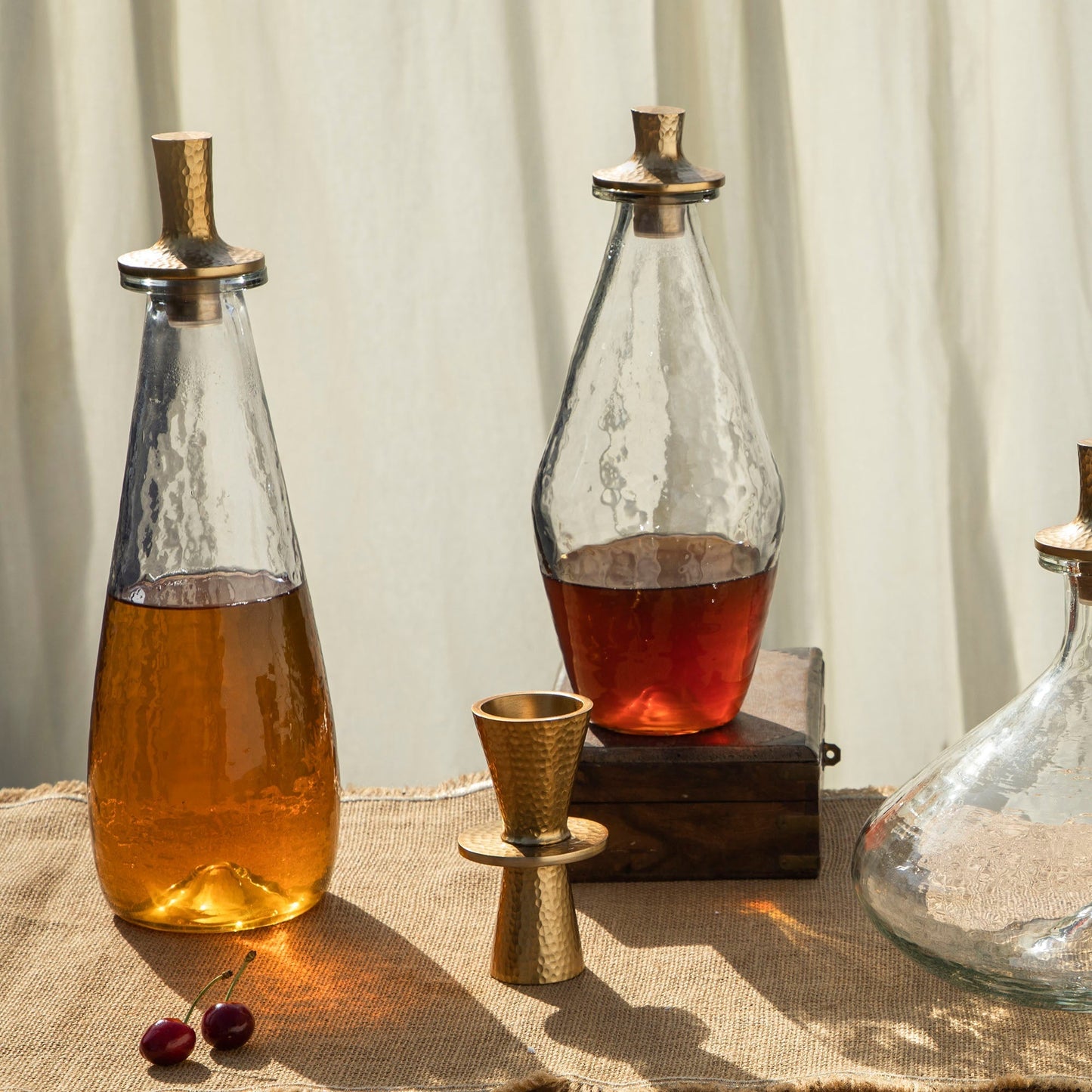 Tall Pebbled Decanter