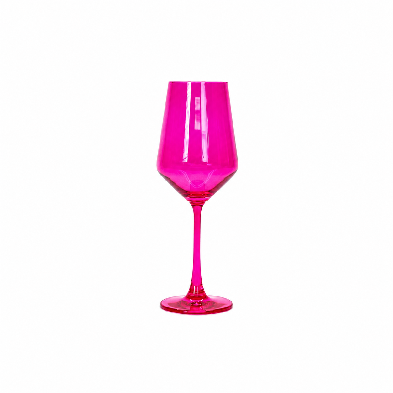 Hot Hot Pink Colored Wine Glass