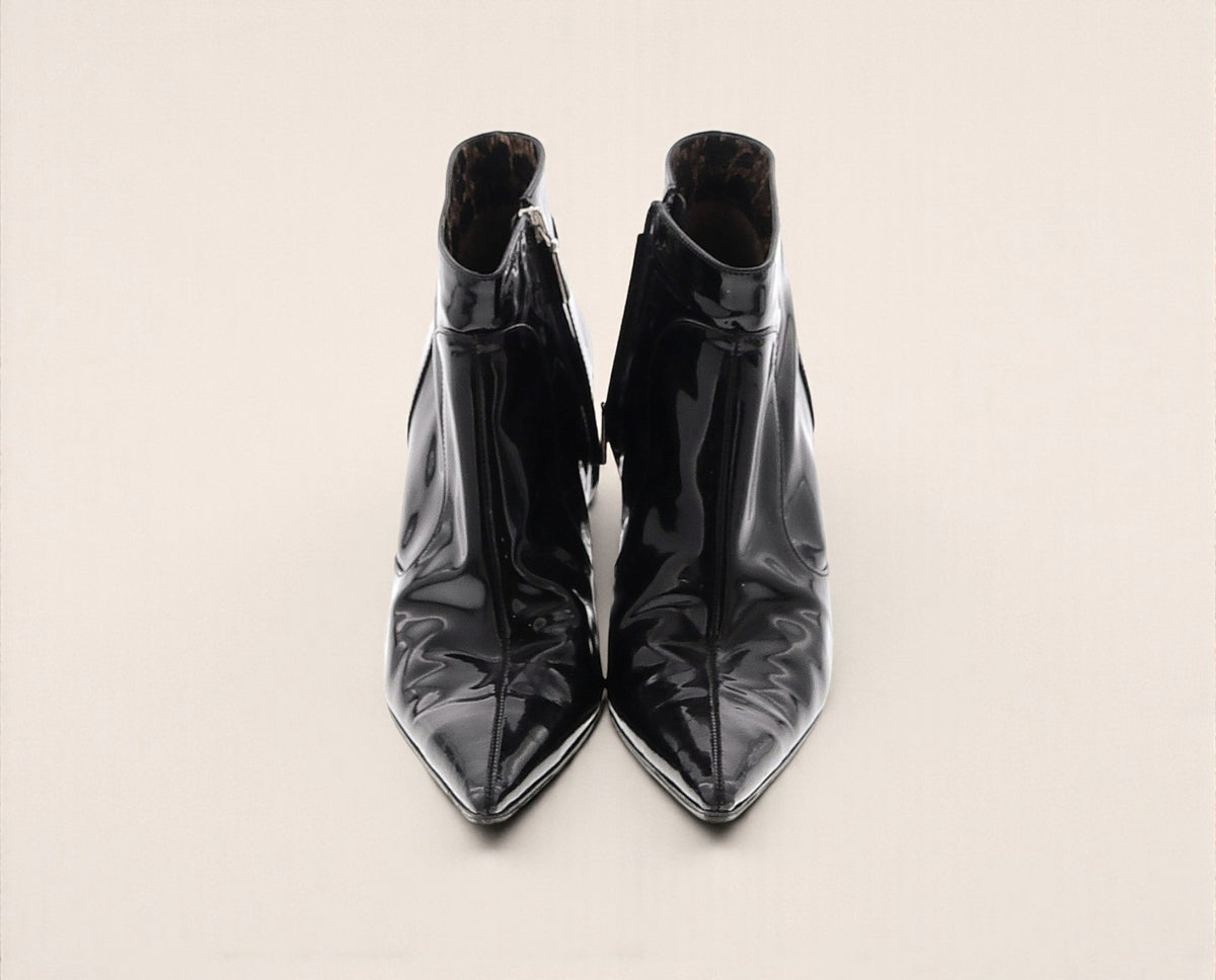 Dolce & Gabbana Patent Leather Ankle Boots (Size 39 EU/US 9) image 1