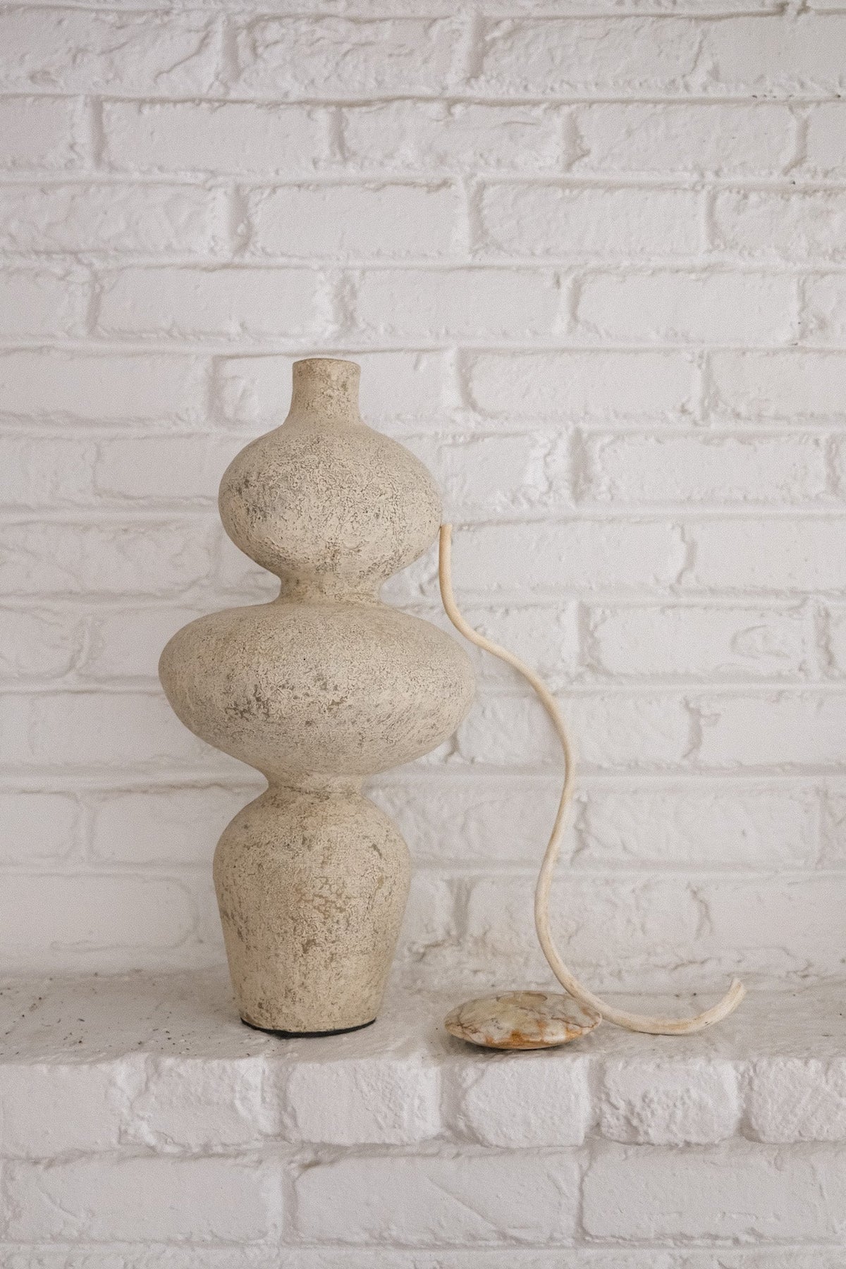 Sewu Sculptural Terracotta Vessel | Cream