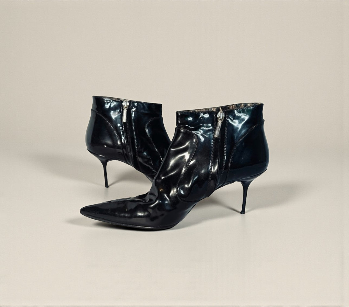 Dolce & Gabbana Patent Leather Ankle Boots (Size 39 EU/US 9) image 2