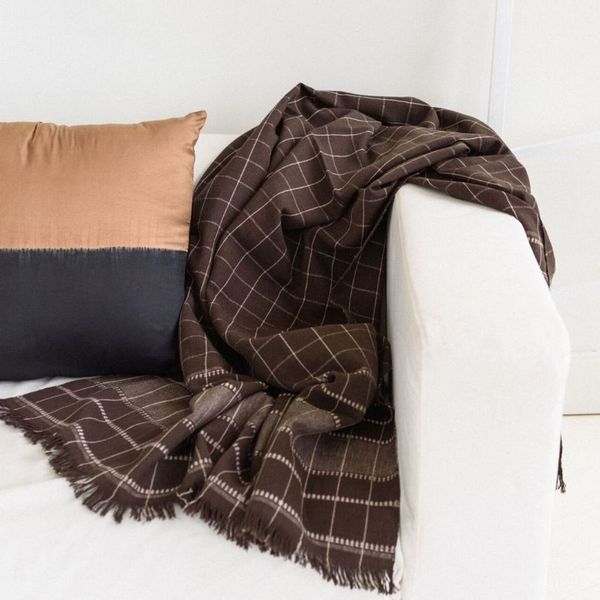 Treacle Checks Organic Cotton Handloom Throw