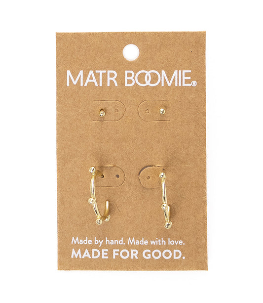 Pari Dot Hoop Earring Set | Set of 2