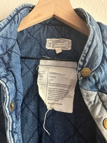 Patchwork Denim Vest | Size Small