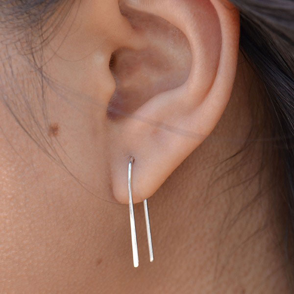 Sterling Silver Arc Earrings