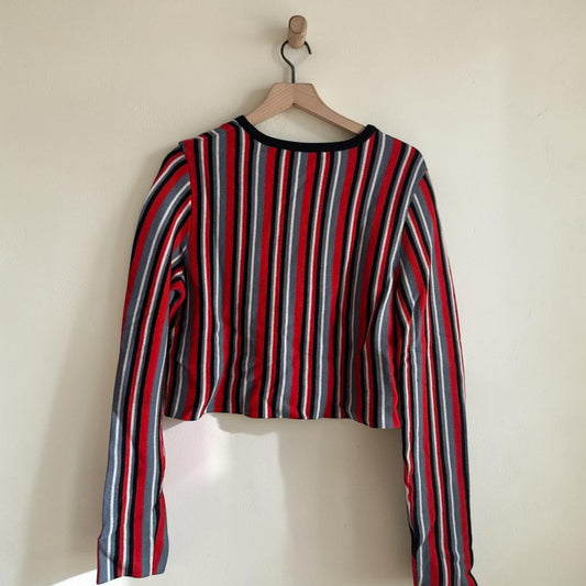 Victor Glemaud Striped Wool Pullover Sweater | Size Medium