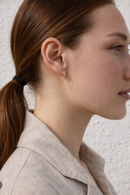Palmer Arch Gold Fill Threader Earrings