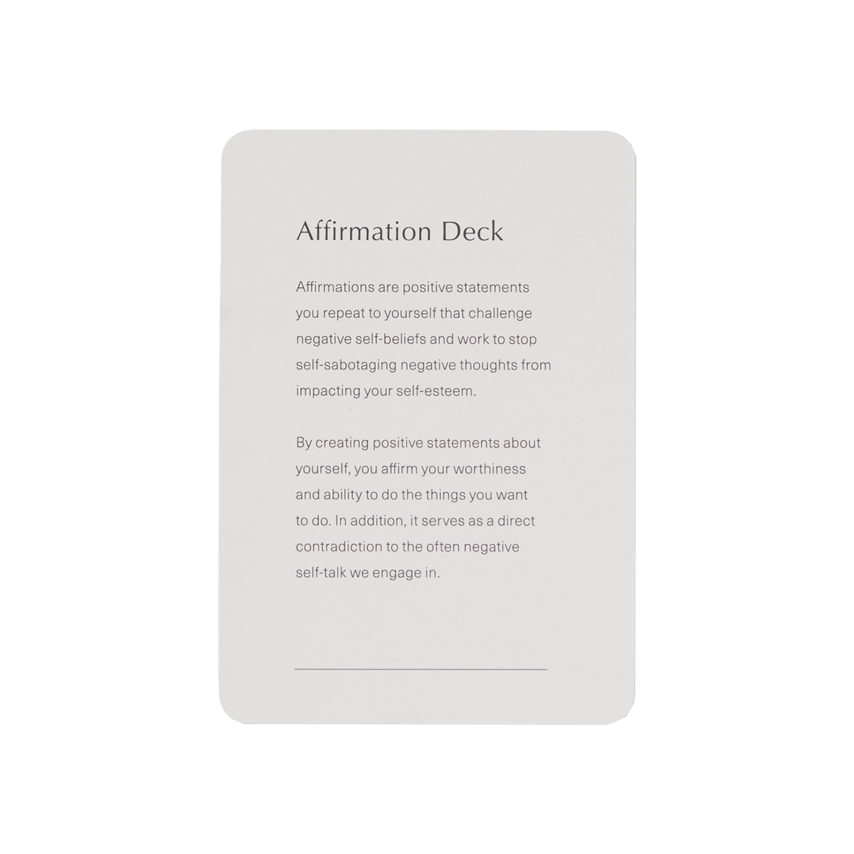Affirmation Card Deck