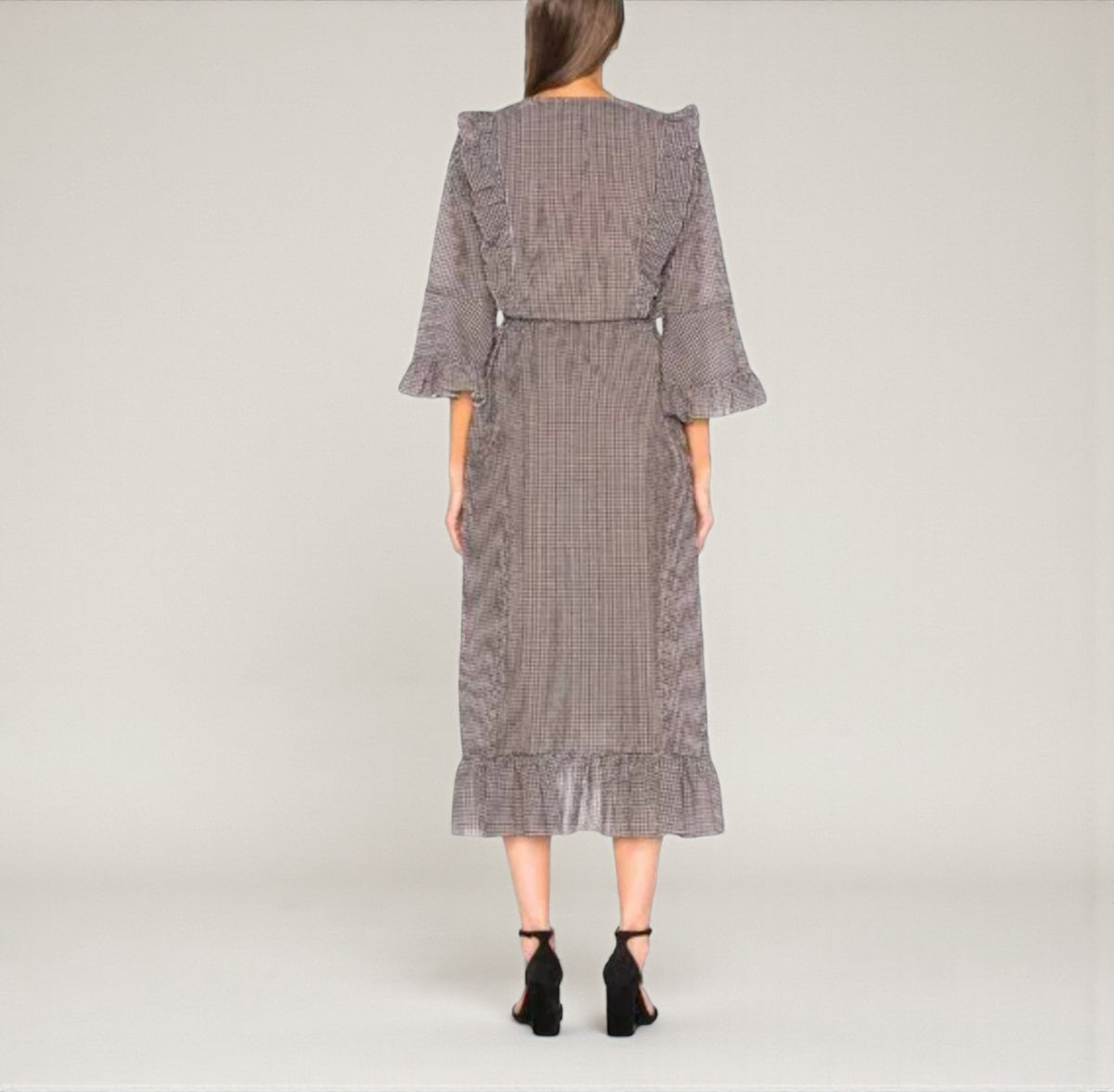 Gingham Midi Dress (Size 8) image 5