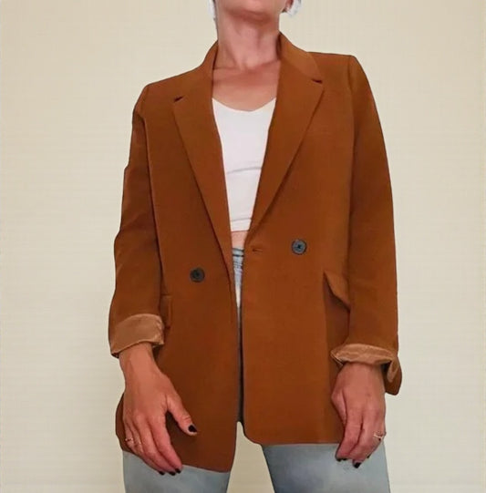 Tan Oversized Blazer (Size 8) image 1