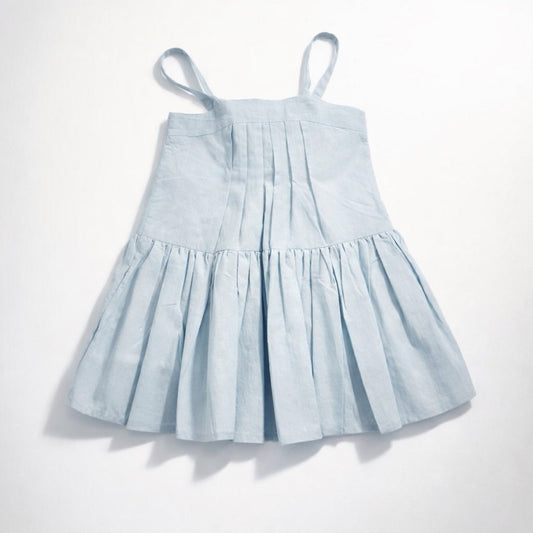 Hikari Pintuck Dress | Powder Blue