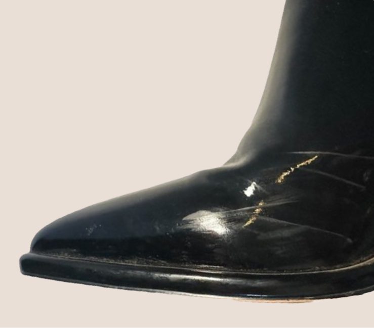 Patent Leather Block Heel Ankle Boots (Size 38 EU/US 8) image 2