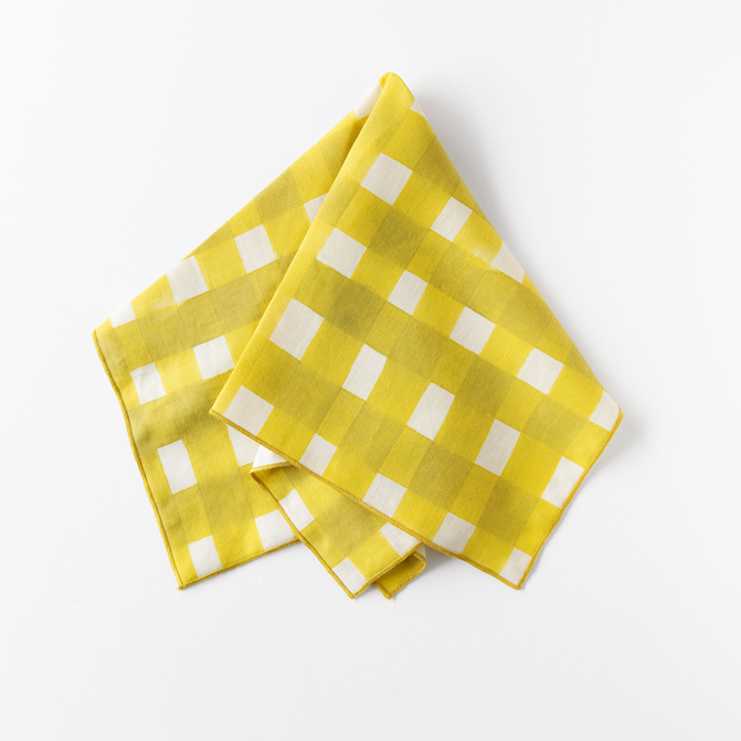 Yellow Cross-Hatch Linen Napkin