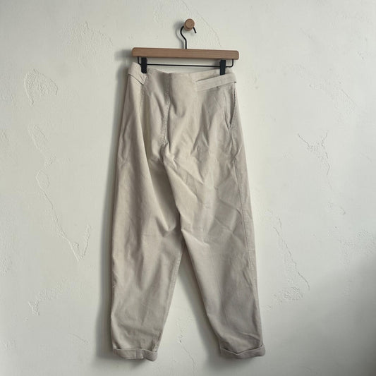 CLOSED High Waisted Ivory Cords w Tab Detail | Size 28