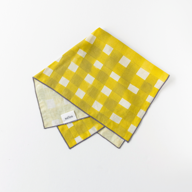 Yellow Cross-Hatch Linen Napkin