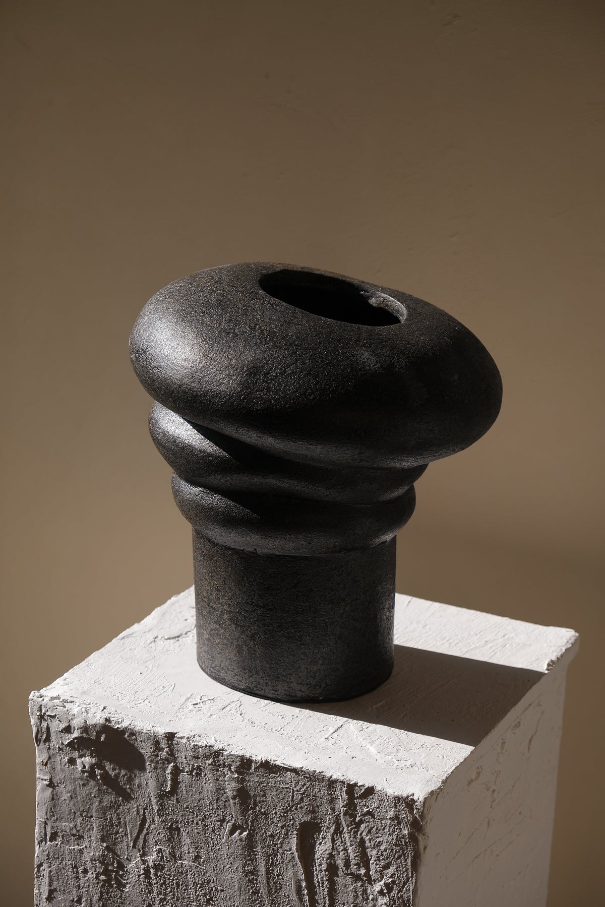 Java Handcrafted Black Terracotta Vessel
