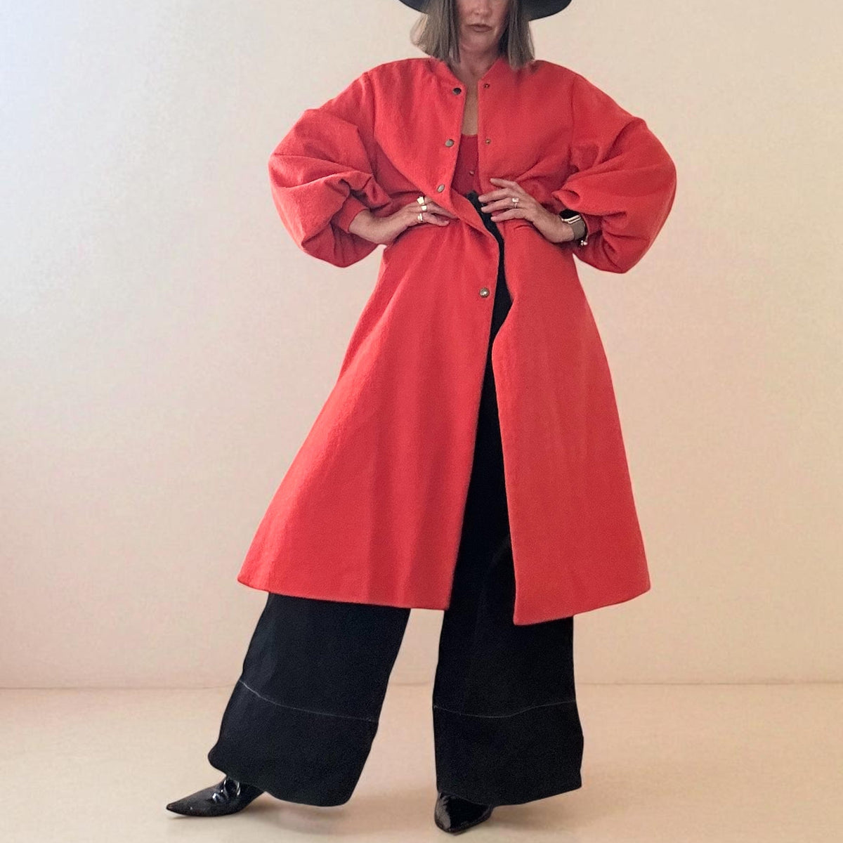 Red Balloon Sleeve Duster Jacket (Size Small) image 3
