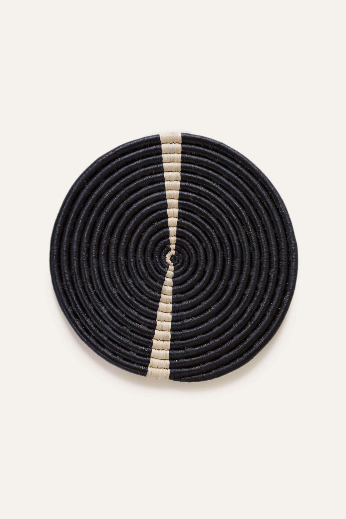 Natural + Black Split Raffia Placemat