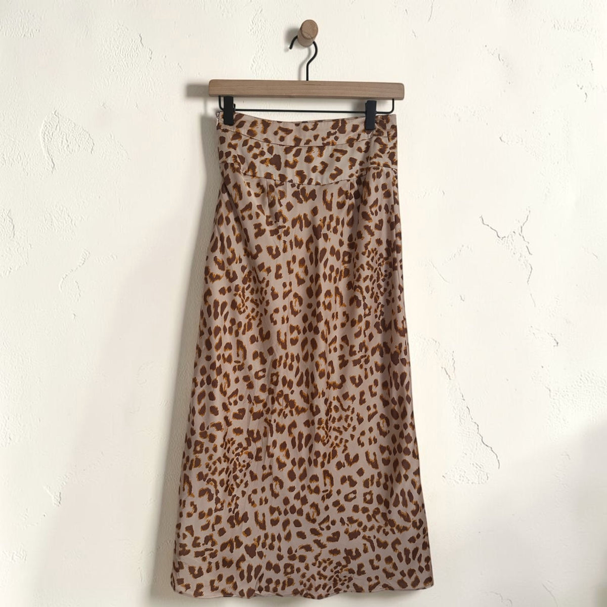 Animal Print Satin Slip Skirt | Size 2
