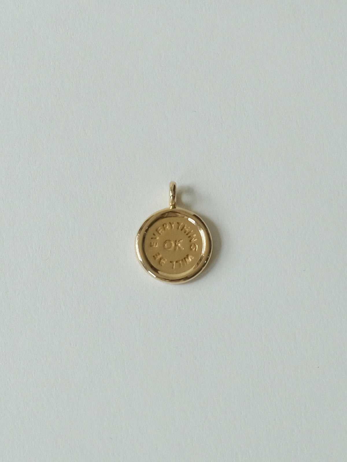 Everything Will Be OK Charm on Box Chain Necklace