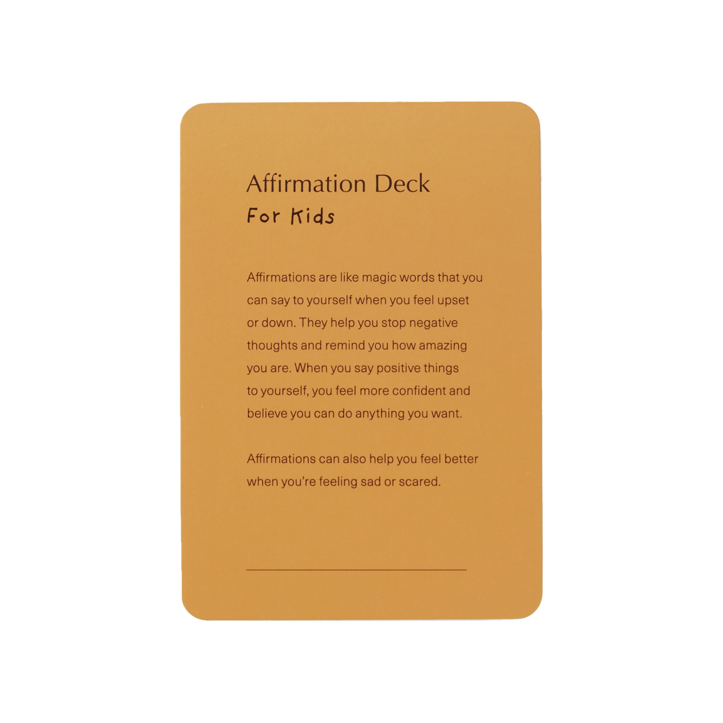 Kids' Affirmation Card Deck