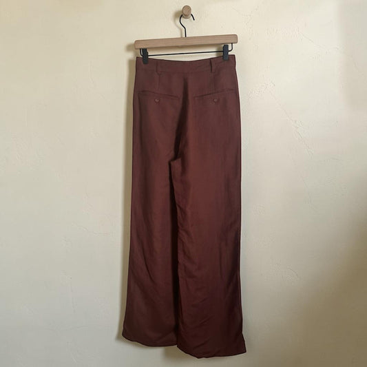 Cocoa High-Rise Linen Pants | Size 4