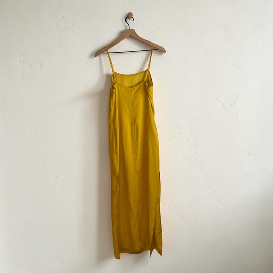 Marigold Yellow Midi Slip Dress | Size Medium