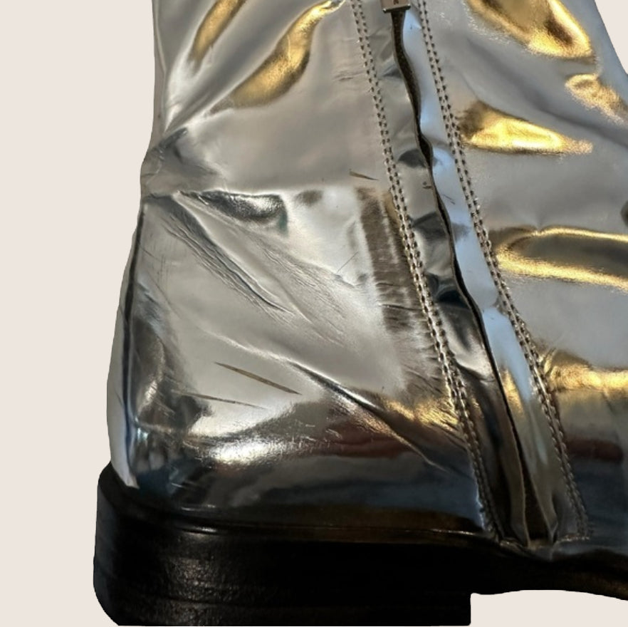 Clergerie Metallic Ankle Boots  (Size 39 EU/9) image 5