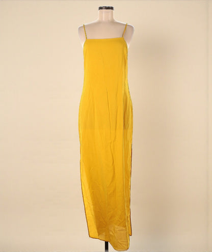Marigold Yellow Midi Slip Dress (Size Medium) image 0