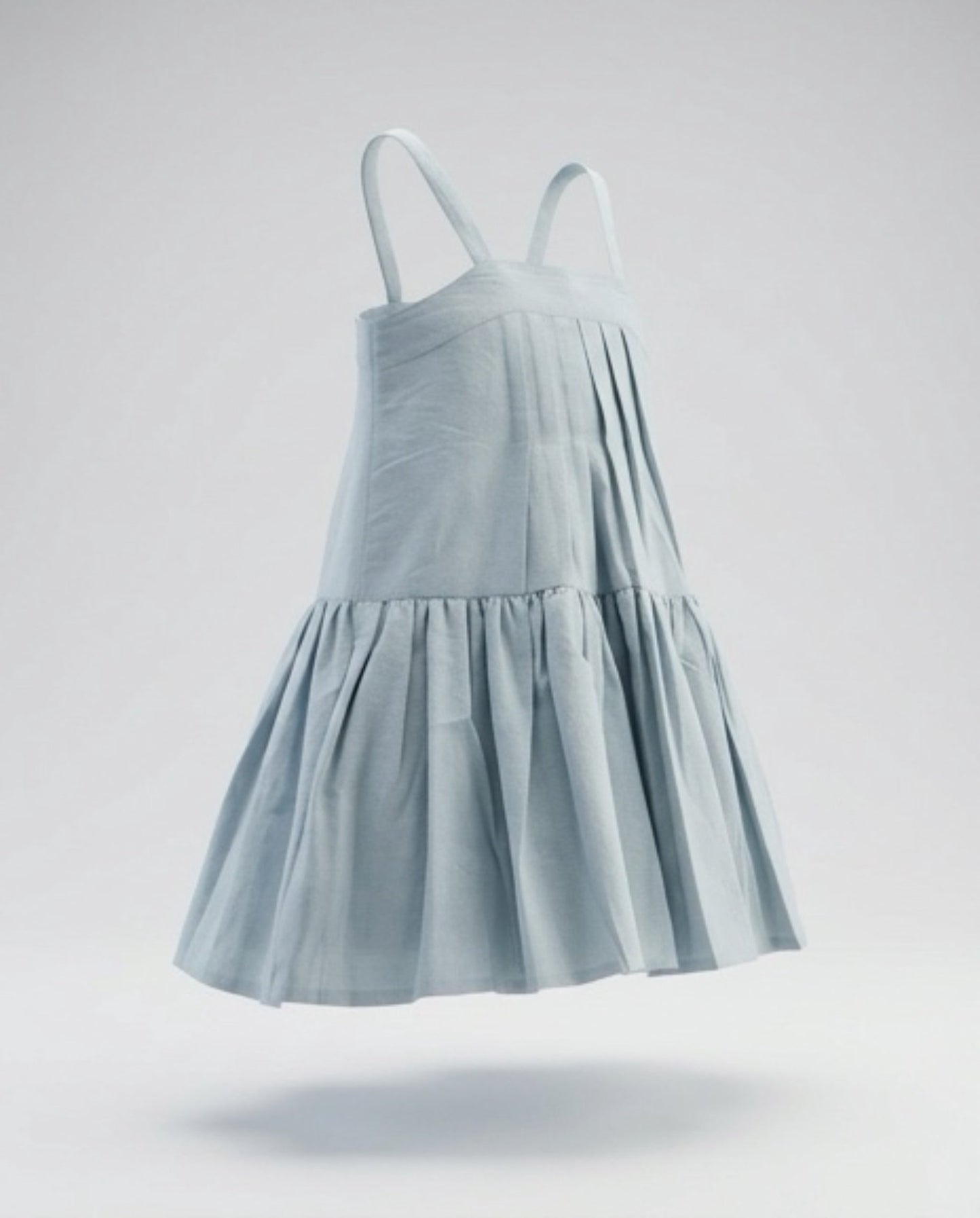 Hikari Pintuck Dress | Powder Blue