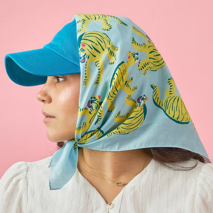 Nodding Tigers Cotton Silk Bandana