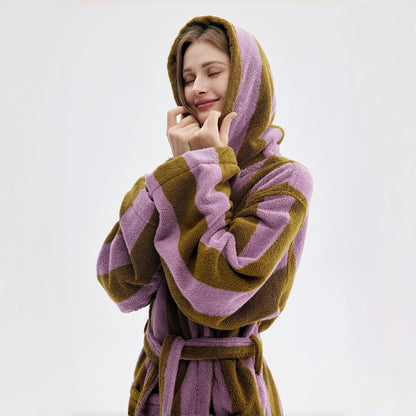 Whimsical Stripe Organic Cotton Bath Robe