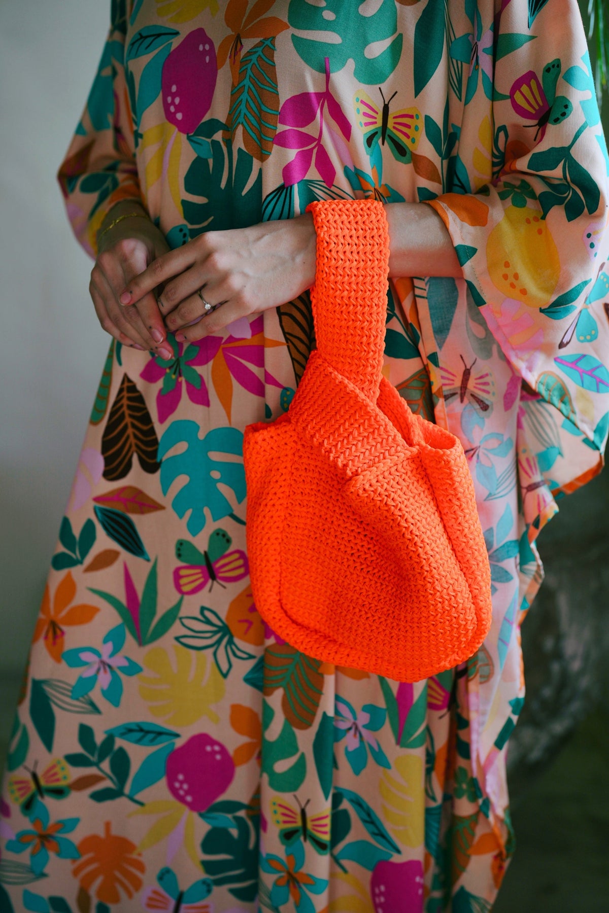 Mackenzie Knit Clutch | Orange