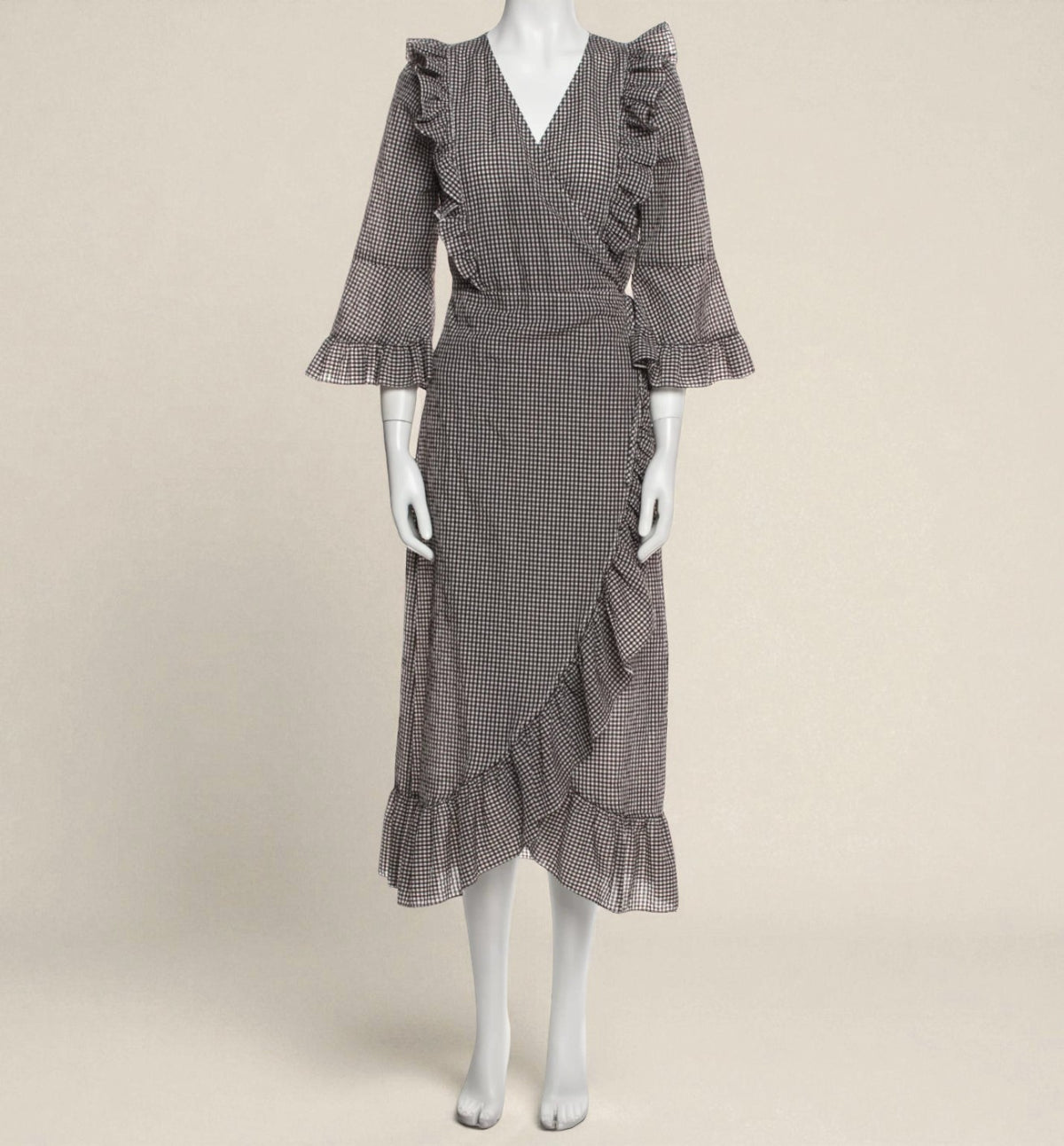 Gingham Midi Dress (Size 8) image 0