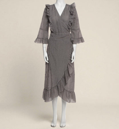 Gingham Midi Dress (Size 8) image 0