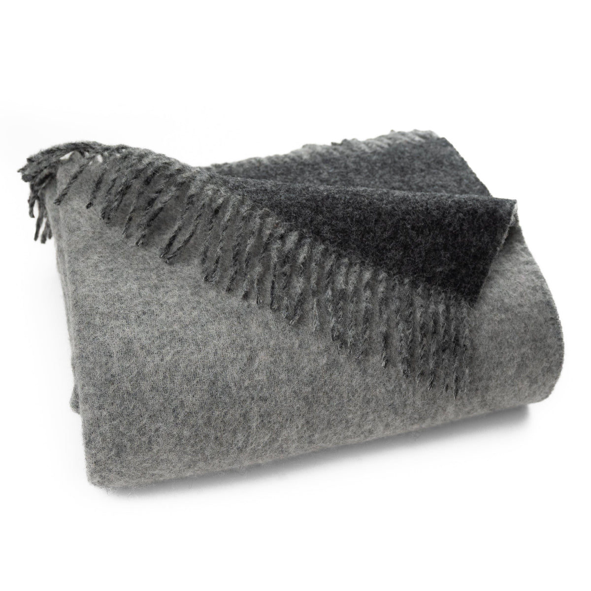Highland Tweeds Reversible Double Cloth Throw - Silver/Grey