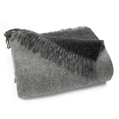 Highland Tweeds Reversible Double Cloth Throw - Silver/Grey