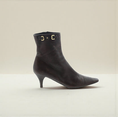 Prada Brown Leather Ankle Boot (Size 9) image 0
