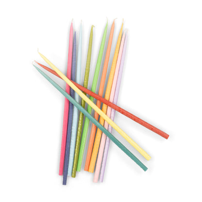 Rainbow Thin Taper Candles | Set of 12
