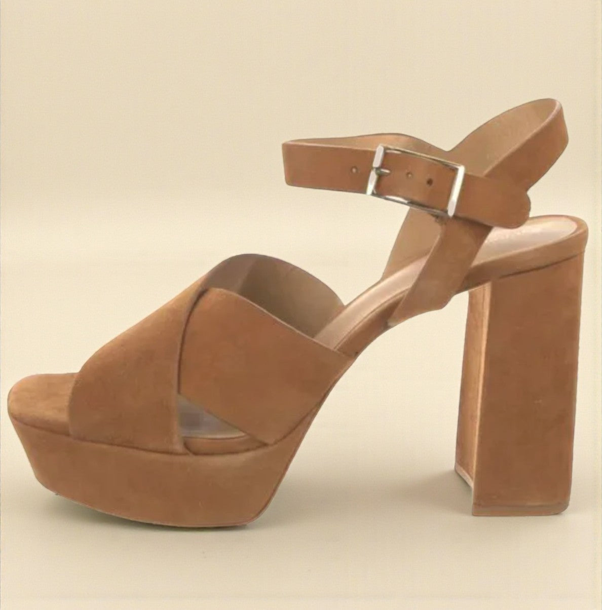 Suede Platform Sandal (Size 9.5) image 2