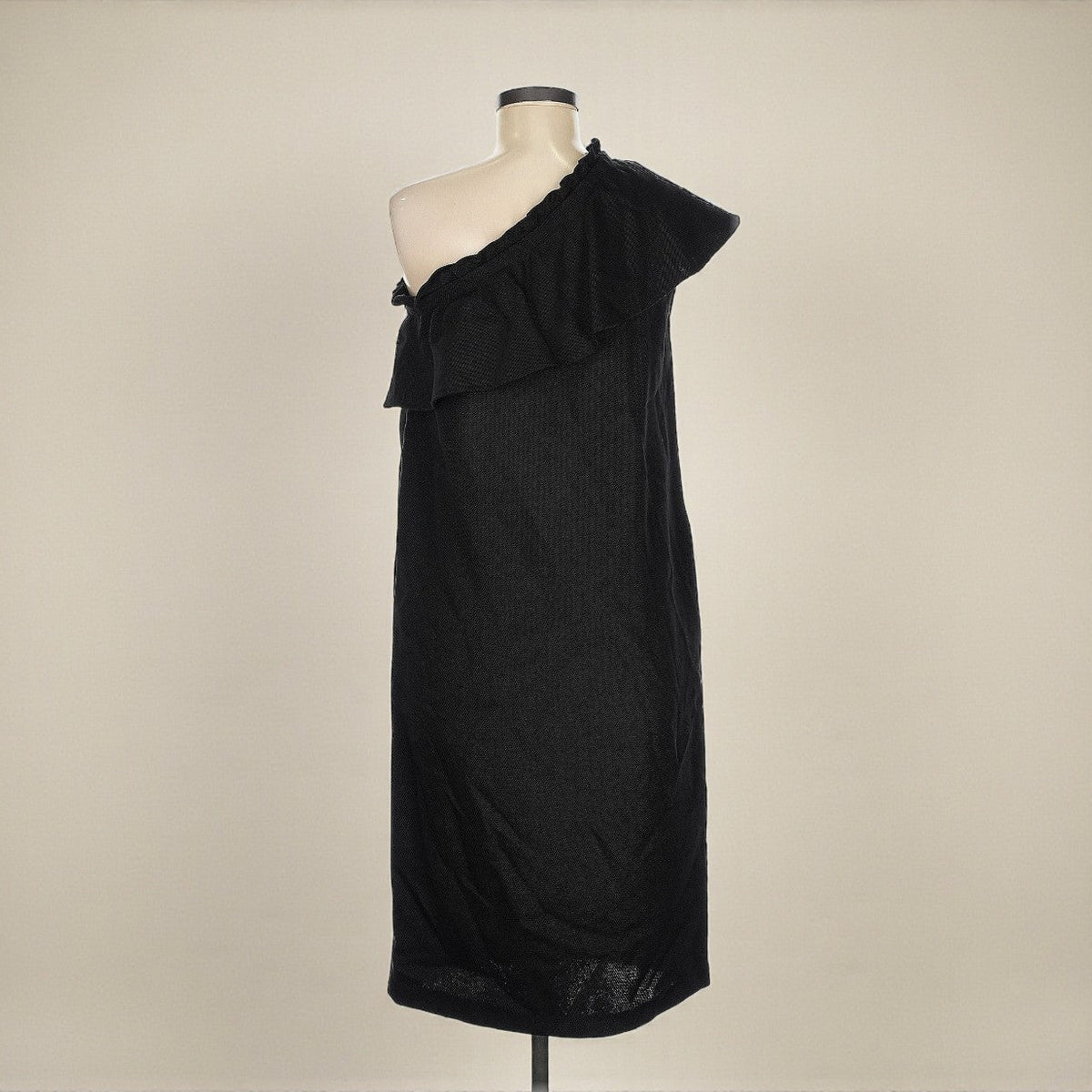 One-Shoulder Black Dress (Size 6) image 1